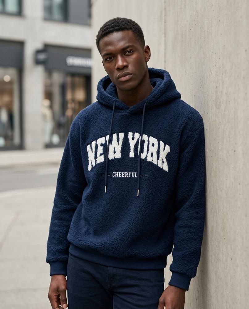 Wants and Fits - Lasin | Textured Pullover Hoodie Men