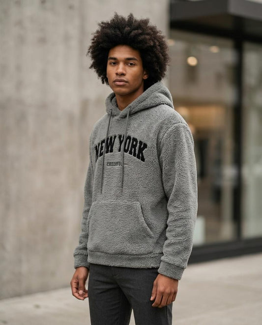 Wants and Fits - Lasin | Textured Pullover Hoodie Men