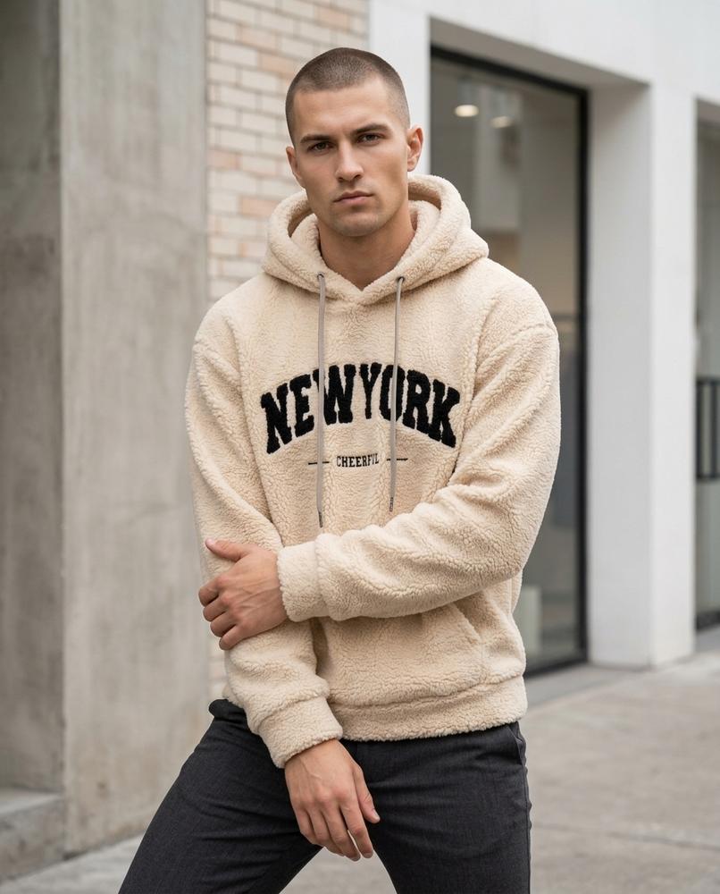 Wants and Fits - Lasin | Textured Pullover Hoodie Men