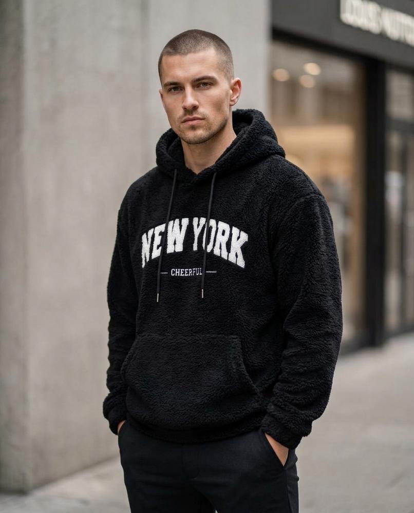 Wants and Fits - Lasin | Textured Pullover Hoodie Men
