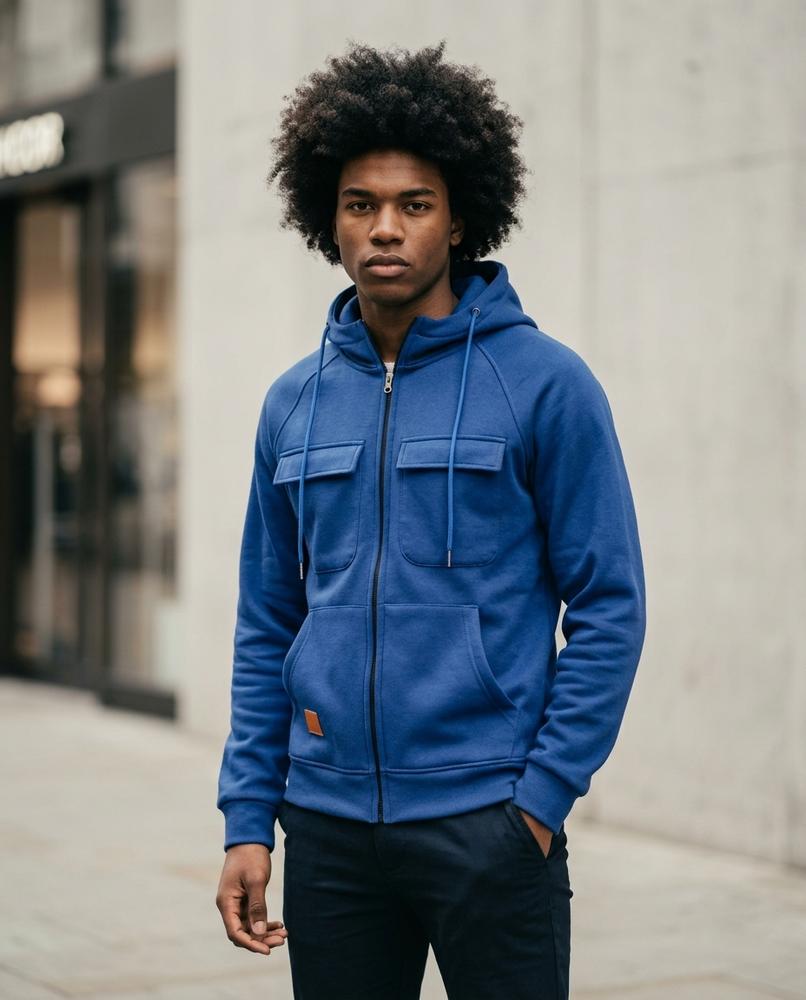 Wants and Fits - Nover | Zip-Up Structured Hoodie Men