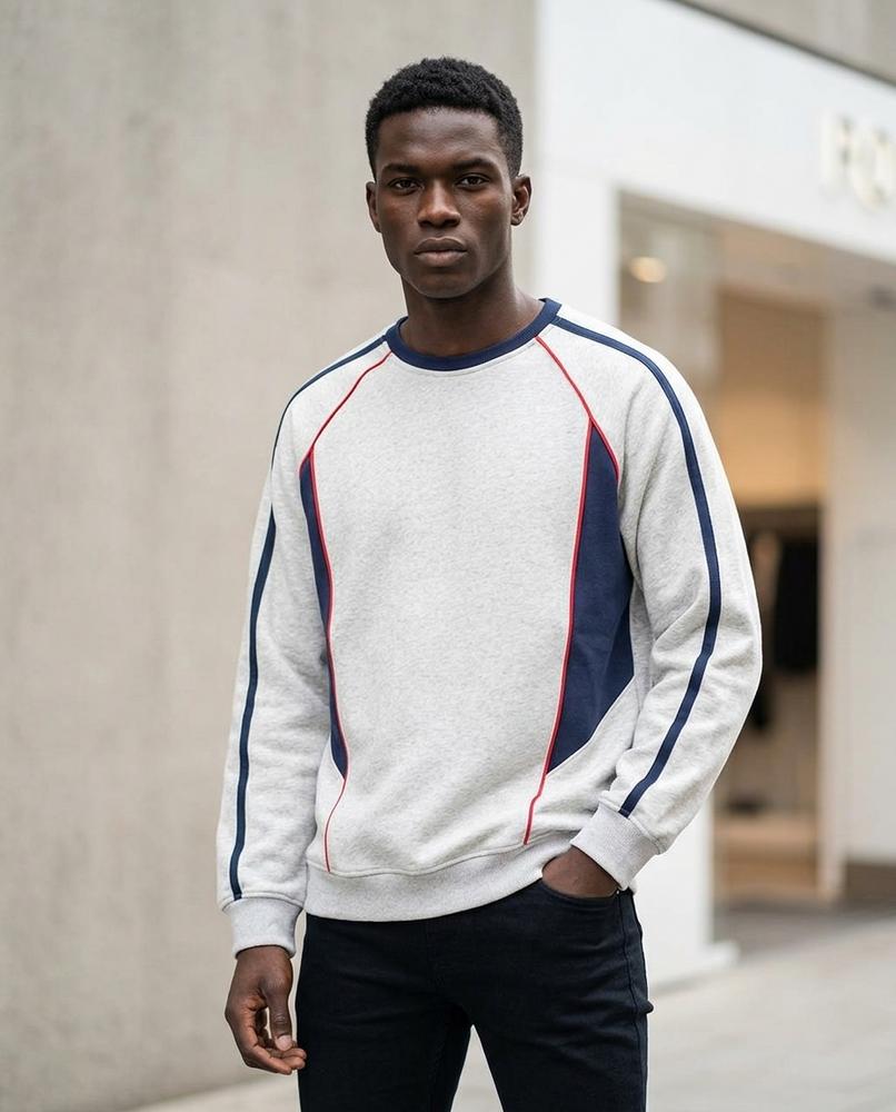 Wants and Fits - Novel | Color-Blocked Crewneck Sweatshirt Unisex