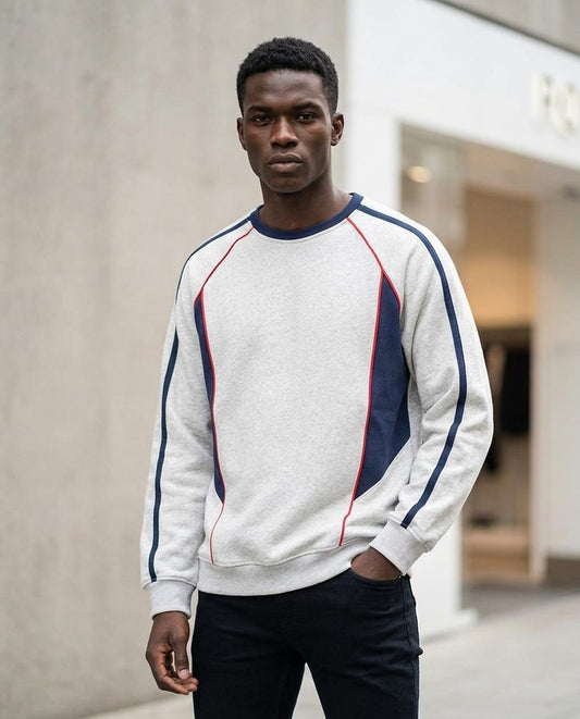 Wants and Fits - Novel | Color-Blocked Crewneck Sweatshirt Unisex