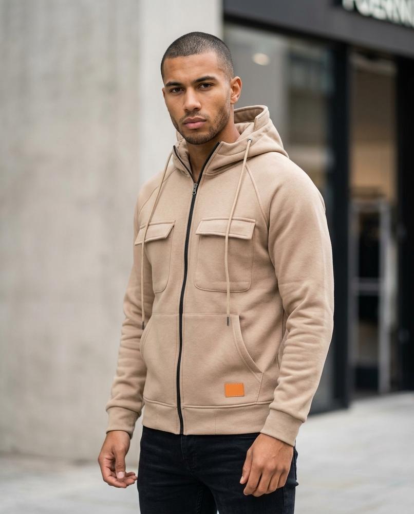 Wants and Fits - Nover | Zip-Up Structured Hoodie Men