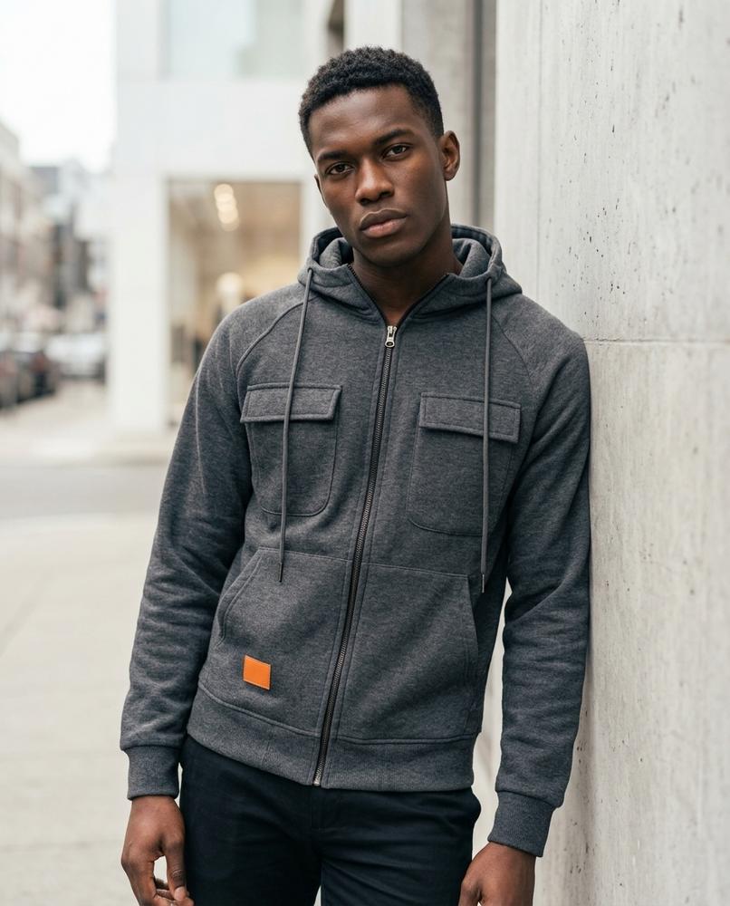 Wants and Fits - Nover | Zip-Up Structured Hoodie Men