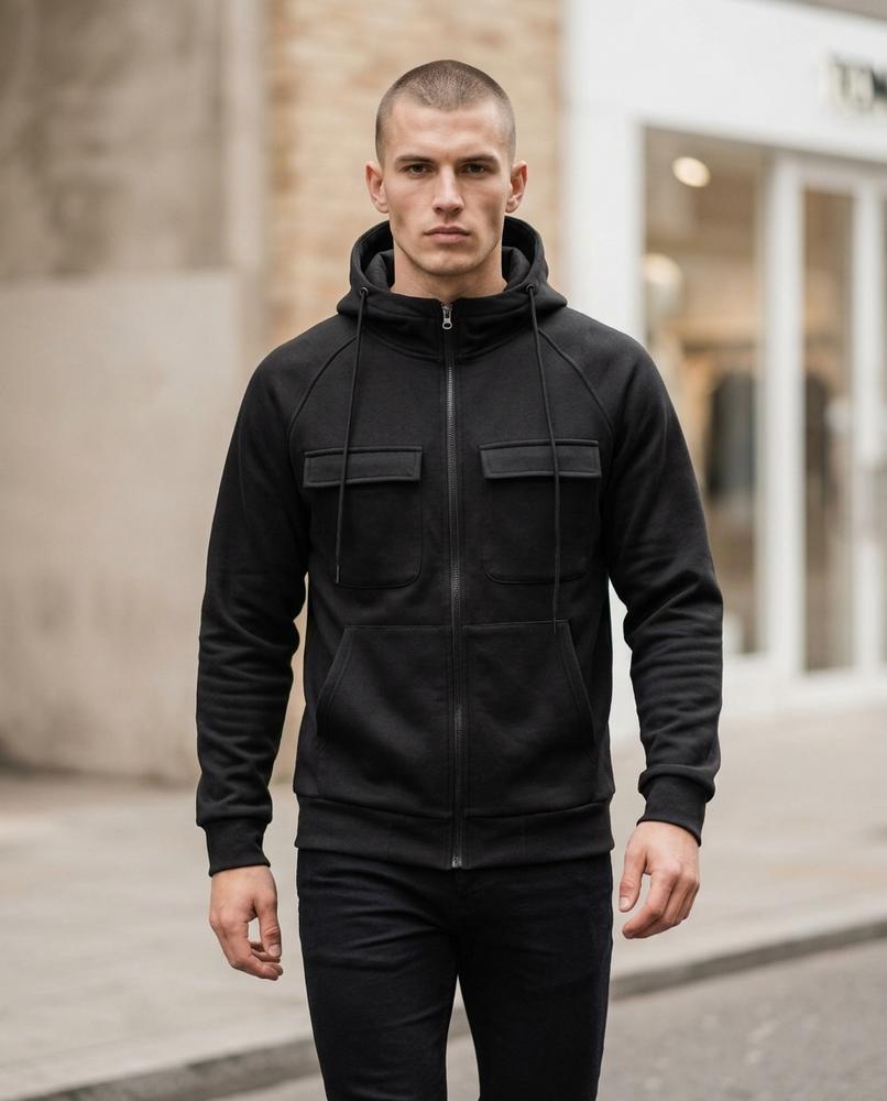 Wants and Fits - Nover | Zip-Up Structured Hoodie Men