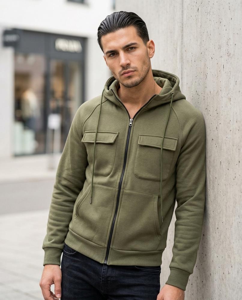 Wants and Fits - Nover | Zip-Up Structured Hoodie Men